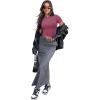 imageSAMPEEL Crop Tops for Women Summer Trendy Tight Tshirts 2024 Slim FitFuchsia