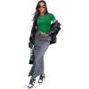 imageSAMPEEL Crop Tops for Women Summer Trendy Tight Tshirts 2024 Slim FitGreen