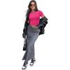 imageSAMPEEL Crop Tops for Women Summer Trendy Tight Tshirts 2024 Slim FitHot Pink