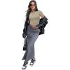 imageSAMPEEL Crop Tops for Women Summer Trendy Tight Tshirts 2024 Slim FitKhaki Coffee