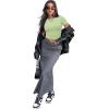 imageSAMPEEL Crop Tops for Women Summer Trendy Tight Tshirts 2024 Slim FitLight Green