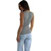 imageSAMPEEL Ribbed Tank top for Women Trendy Crewneck Sleeveless TopsGray