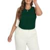 imageSAMPEEL Ribbed Tank top for Women Trendy Crewneck Sleeveless TopsGreen
