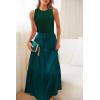 imageSAMPEEL Ribbed Tank top for Women Trendy Crewneck Sleeveless TopsGreen