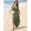 imageSAMPEEL Summer Dresses Maxi Dress Vacation Beach Sundresses 2025 with PocketsArmy Green
