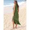imageSAMPEEL Summer Dresses Maxi Dress Vacation Beach Sundresses 2025 with PocketsArmy Green