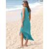 imageSAMPEEL Summer Dresses Maxi Dress Vacation Beach Sundresses 2025 with PocketsBlue