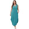 imageSAMPEEL Summer Dresses Maxi Dress Vacation Beach Sundresses 2025 with PocketsBlue