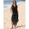 imageSAMPEEL Summer Dresses Maxi Dress Vacation Beach Sundresses 2025 with PocketsFloral Black