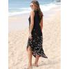imageSAMPEEL Summer Dresses Maxi Dress Vacation Beach Sundresses 2025 with PocketsFloral Black