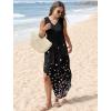 imageSAMPEEL Summer Dresses Maxi Dress Vacation Beach Sundresses 2025 with PocketsFloral Black