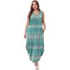 imageSAMPEEL Summer Dresses Maxi Dress Vacation Beach Sundresses 2025 with PocketsFloral Blue