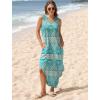 imageSAMPEEL Summer Dresses Maxi Dress Vacation Beach Sundresses 2025 with PocketsFloral Blue