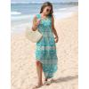 imageSAMPEEL Summer Dresses Maxi Dress Vacation Beach Sundresses 2025 with PocketsFloral Blue