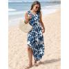 imageSAMPEEL Summer Dresses Maxi Dress Vacation Beach Sundresses 2025 with PocketsFloral Blue and White Porcelain