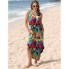imageSAMPEEL Summer Dresses Maxi Dress Vacation Beach Sundresses 2025 with PocketsFloral Multicolored