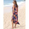 imageSAMPEEL Summer Dresses Maxi Dress Vacation Beach Sundresses 2025 with PocketsFloral Navy Blue