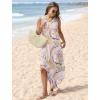 imageSAMPEEL Summer Dresses Maxi Dress Vacation Beach Sundresses 2025 with PocketsFloral Pink Oil Painting