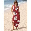 imageSAMPEEL Summer Dresses Maxi Dress Vacation Beach Sundresses 2025 with PocketsFloral Red Flowers