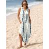 imageSAMPEEL Summer Dresses Maxi Dress Vacation Beach Sundresses 2025 with PocketsFloral Ripple