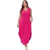 imageSAMPEEL Summer Dresses Maxi Dress Vacation Beach Sundresses 2025 with PocketsHot Pink