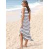 imageSAMPEEL Summer Dresses Maxi Dress Vacation Beach Sundresses 2025 with PocketsStriped Black and White