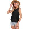 imageSAMPEEL Summer Tank Tops for Women Loose Fit Casual Round Neck Sleeveless Eyelet Tanks Trendy Vocation Outfits 2025Black