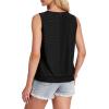 imageSAMPEEL Summer Tank Tops for Women Loose Fit Casual Round Neck Sleeveless Eyelet Tanks Trendy Vocation Outfits 2025Black