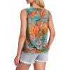 imageSAMPEEL Summer Tank Tops for Women Loose Fit Casual Round Neck Sleeveless Eyelet Tanks Trendy Vocation Outfits 2025Floral Blue