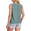 imageSAMPEEL Summer Tank Tops for Women Loose Fit Casual Round Neck Sleeveless Eyelet Tanks Trendy Vocation Outfits 2025Green