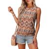 imageSAMPEEL Summer Tank Tops for Women Loose Fit Casual Round Neck Sleeveless Eyelet Tanks Trendy Vocation Outfits 2025Multi Boho