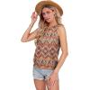 imageSAMPEEL Summer Tank Tops for Women Loose Fit Casual Round Neck Sleeveless Eyelet Tanks Trendy Vocation Outfits 2025Multi Boho