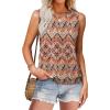 imageSAMPEEL Summer Tank Tops for Women Loose Fit Casual Round Neck Sleeveless Eyelet Tanks Trendy Vocation Outfits 2025Multi Boho