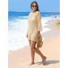 imageSAMPEEL Swimsuit Coverup for Women Beach Vacation Clothes Bathing Suit Cover Up Crochet Dresses Summer Cruise Outfits 2025Apricot