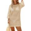imageSAMPEEL Swimsuit Coverup for Women Beach Vacation Clothes Bathing Suit Cover Up Crochet Dresses Summer Cruise Outfits 2025Apricot