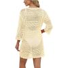 imageSAMPEEL Swimsuit Coverup for Women Beach Vacation Clothes Bathing Suit Cover Up Crochet Dresses Summer Cruise Outfits 2025Beige
