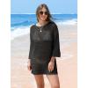 imageSAMPEEL Swimsuit Coverup for Women Beach Vacation Clothes Bathing Suit Cover Up Crochet Dresses Summer Cruise Outfits 2025Black