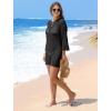 imageSAMPEEL Swimsuit Coverup for Women Beach Vacation Clothes Bathing Suit Cover Up Crochet Dresses Summer Cruise Outfits 2025Black