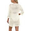 imageSAMPEEL Swimsuit Coverup for Women Beach Vacation Clothes Bathing Suit Cover Up Crochet Dresses Summer Cruise Outfits 2025Cream White