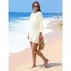 imageSAMPEEL Swimsuit Coverup for Women Beach Vacation Clothes Bathing Suit Cover Up Crochet Dresses Summer Cruise Outfits 2025Cream White