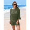 imageSAMPEEL Swimsuit Coverup for Women Beach Vacation Clothes Bathing Suit Cover Up Crochet Dresses Summer Cruise Outfits 2025Green