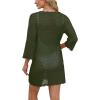 imageSAMPEEL Swimsuit Coverup for Women Beach Vacation Clothes Bathing Suit Cover Up Crochet Dresses Summer Cruise Outfits 2025Green
