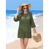 imageSAMPEEL Swimsuit Coverup for Women Beach Vacation Clothes Bathing Suit Cover Up Crochet Dresses Summer Cruise Outfits 2025Green