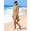 imageSAMPEEL Swimsuit Coverup for Women Beach Vacation Clothes Bathing Suit Cover Up Crochet Dresses Summer Cruise Outfits 2025Pastel Brown