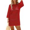 imageSAMPEEL Swimsuit Coverup for Women Beach Vacation Clothes Bathing Suit Cover Up Crochet Dresses Summer Cruise Outfits 2025Red