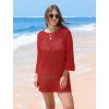 imageSAMPEEL Swimsuit Coverup for Women Beach Vacation Clothes Bathing Suit Cover Up Crochet Dresses Summer Cruise Outfits 2025Red