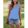 imageSAMPEEL Tank Tops for Women Cami Deep V Neck Sleeveless Shirts Womens Tees Casual Tee14baby Blue