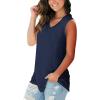 imageSAMPEEL Tank Tops for Women Cami Deep V Neck Sleeveless Shirts Womens Tees Casual TeeNavyblue
