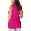 imageSAMPEEL Tank Tops for Women Cami Deep V Neck Sleeveless Shirts Womens Tees Casual TeeRose Red
