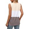 imageSAMPEEL Tank Tops for Women Summer Trendy V Neck Tops Shiny Trim Loose Fit Casual Sleeveless Shirts Fashion 2025Multicolor Apricot